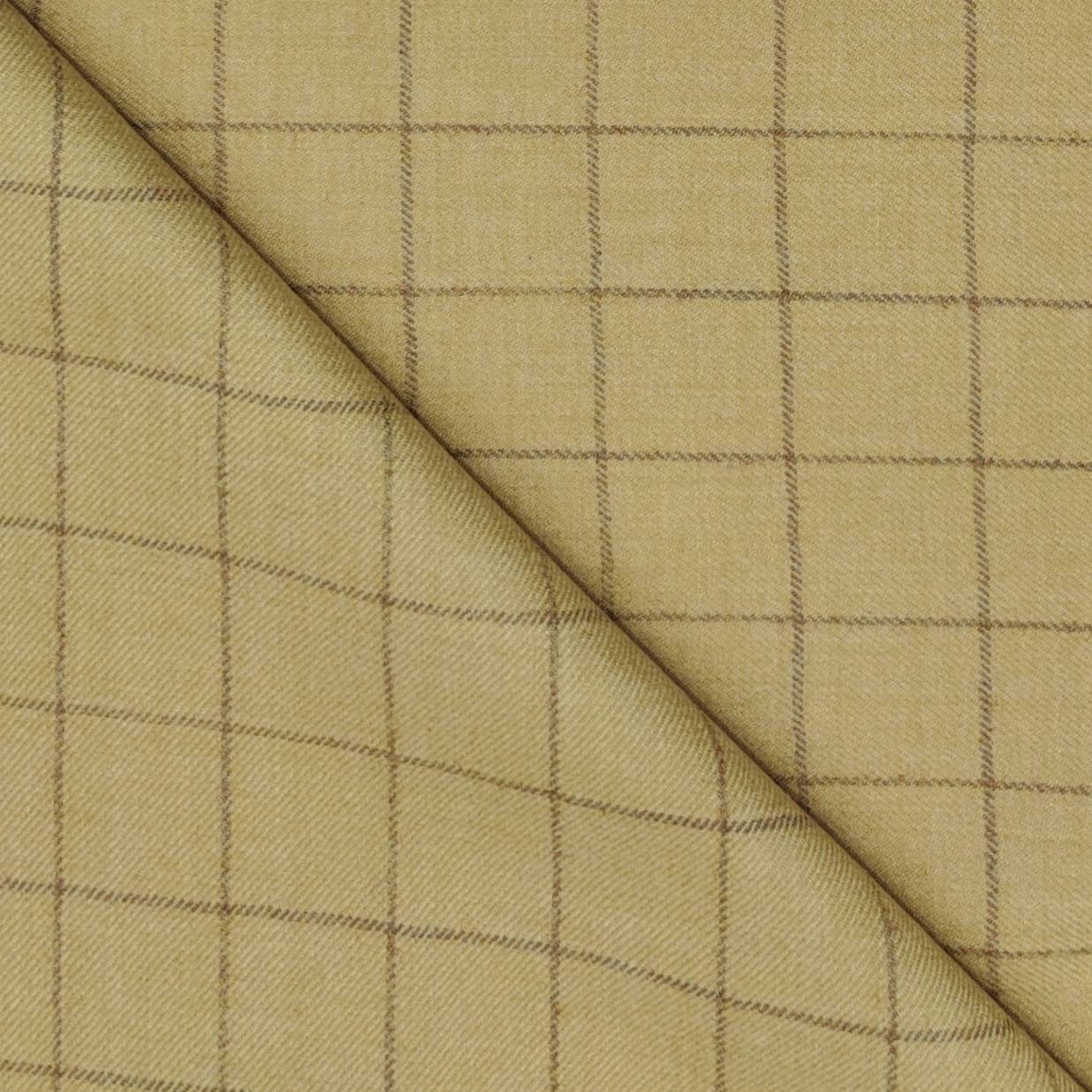 Tweed Blazer Faric OCM Premium Wool Blended Broad Check Colour Dried Moss Brown